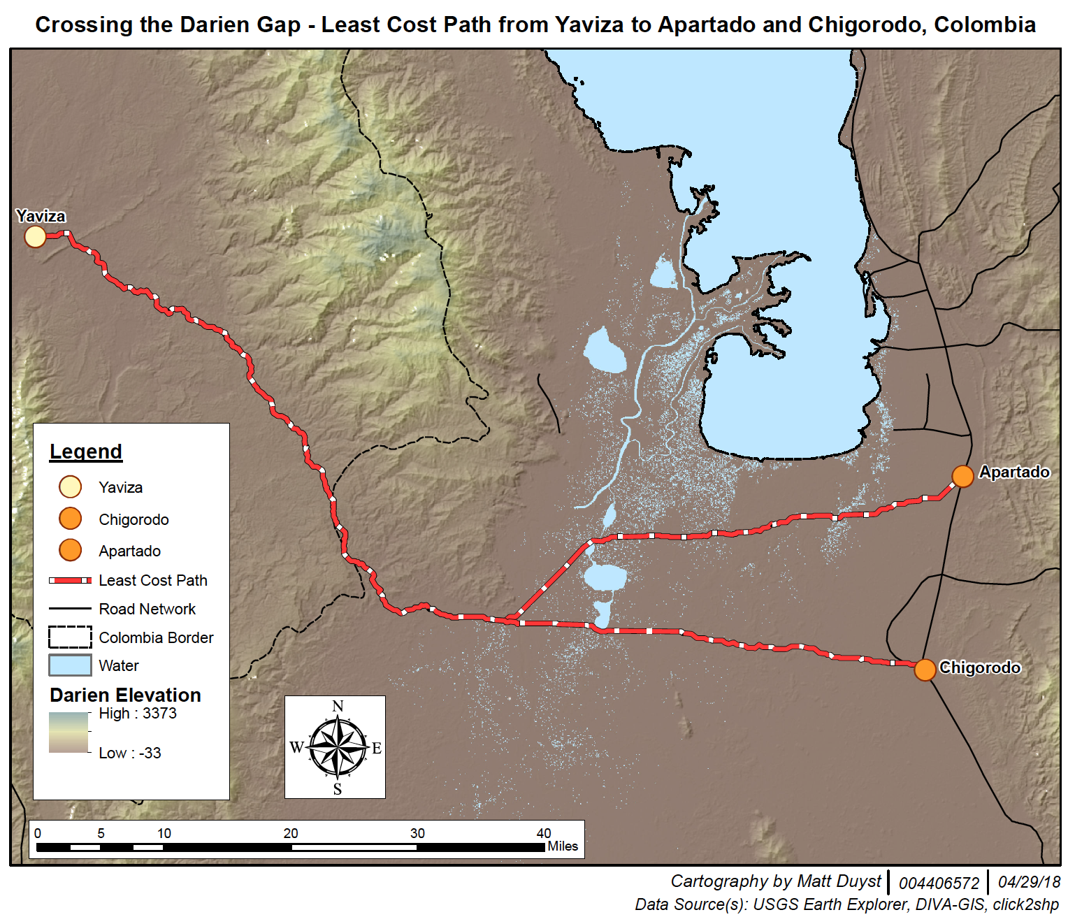 Bridging the Darién Gap: A Cost-Distance Analysis of Yaviza to Chigorodo and Apartado