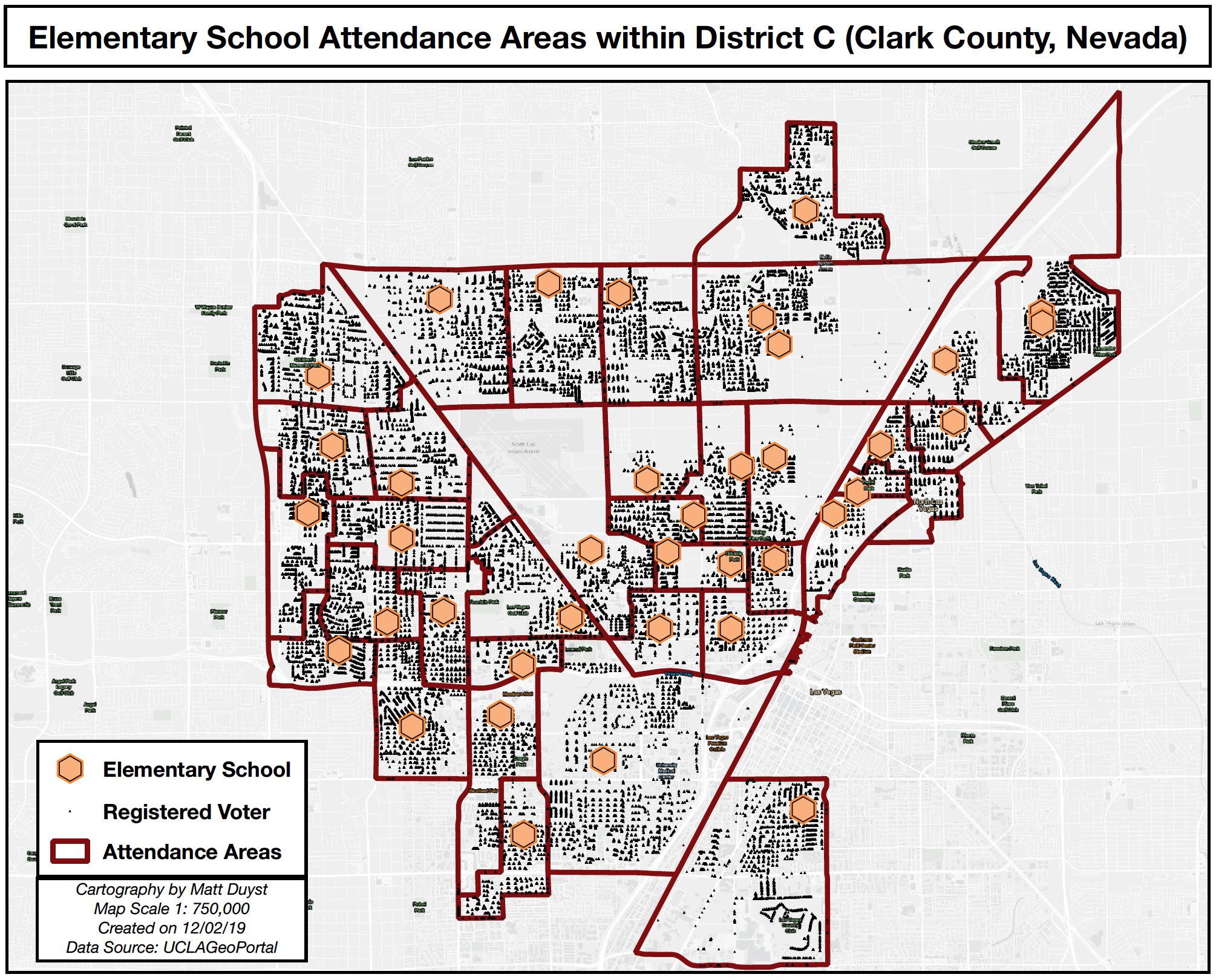 Elementary School Attendance & Number of Registered Voters Per School District: Minimizing Classroom Sizes Clark County, NV