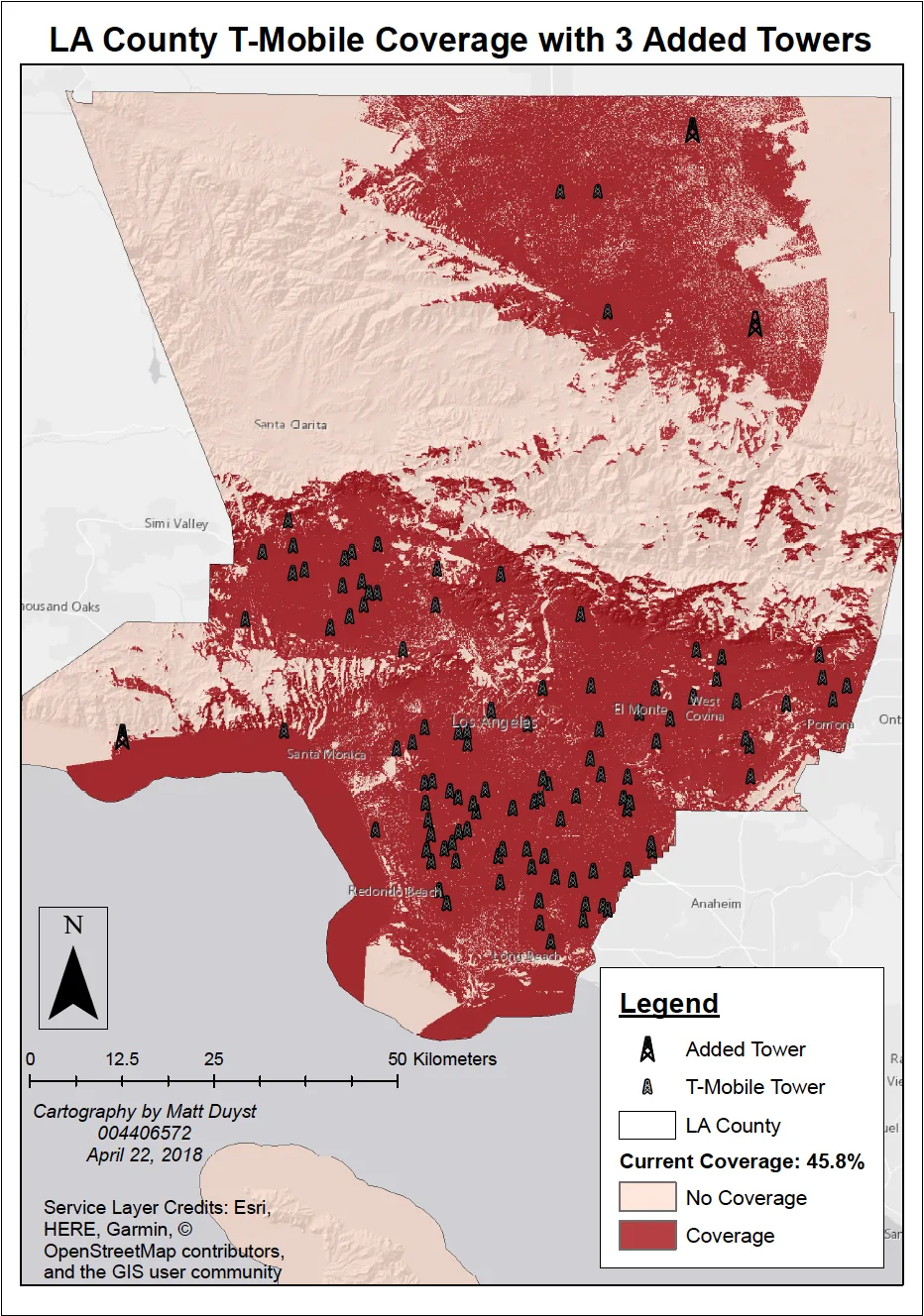 Modifications of T-Mobile Cell Towers for Accentuated Coverage Areas: Los Angeles, CA, figure 2