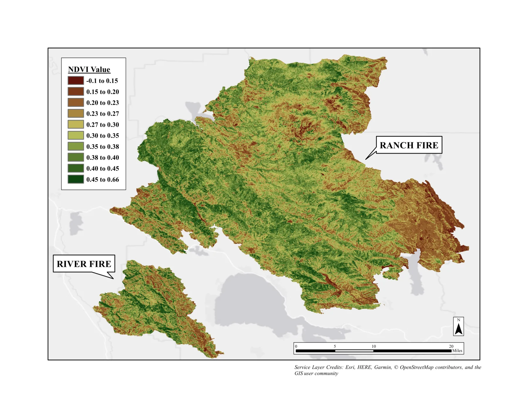 Mendocino Fire Complex: Calculating Surface Vegetation Fluctuations through Spectral Indices (NDVI & NBR), figure 5