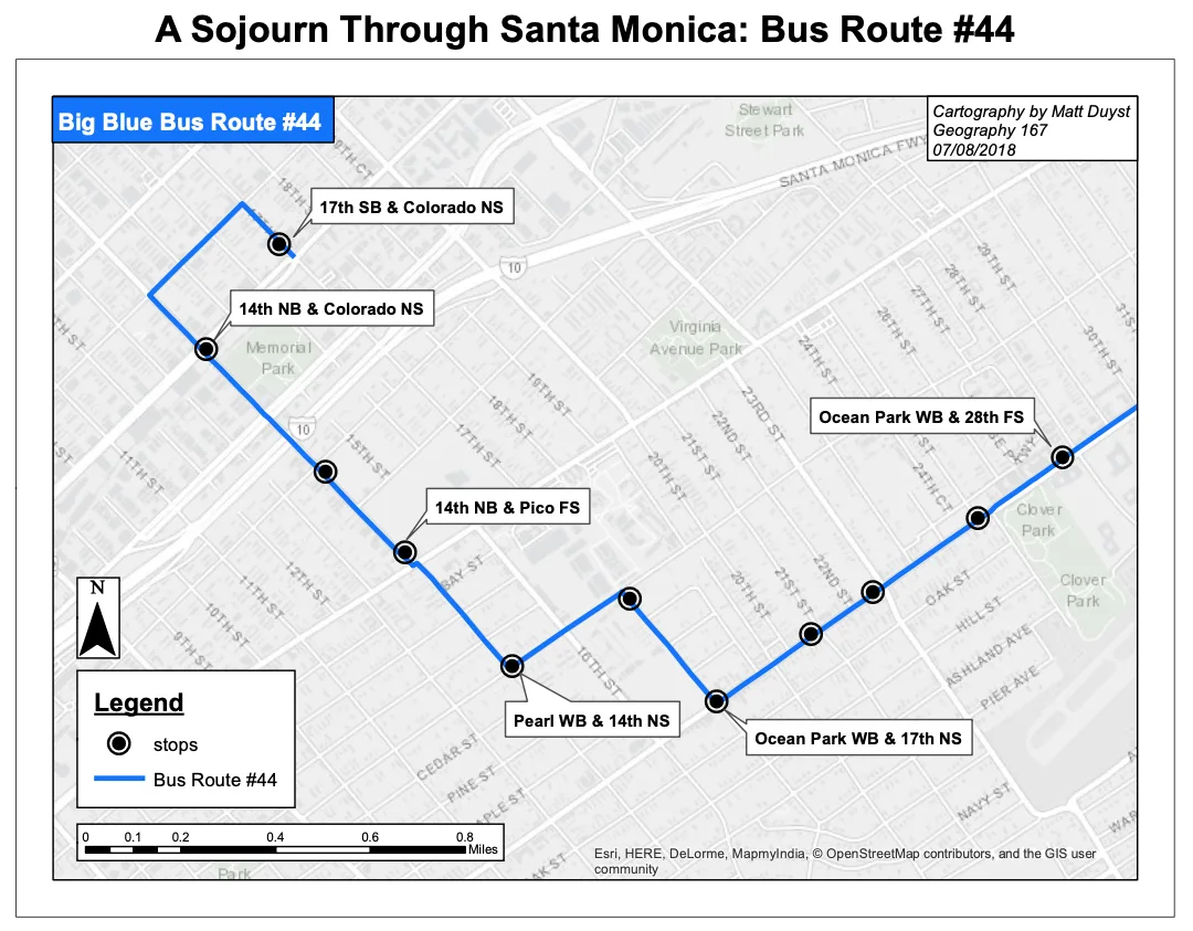 Re-Designing LA's Bus Routes: Big Blue Bus #44, figure 1
