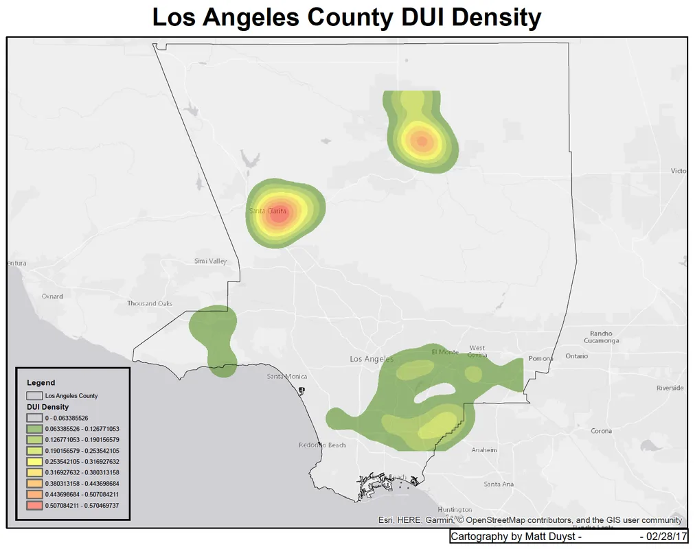 LA County Criminal Mappings: Heat Mapping & Thiessen Polygons of Reported Crimes, figure 3