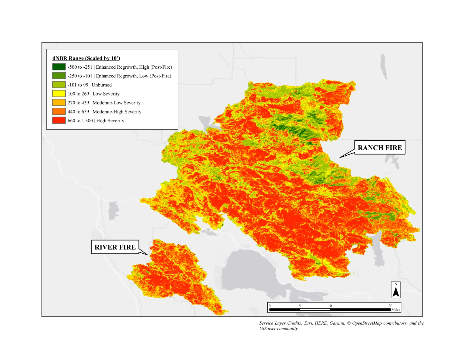 Mendocino Fire Complex: Calculating Surface Vegetation Fluctuations through Spectral Indices (NDVI & NBR), figure 14