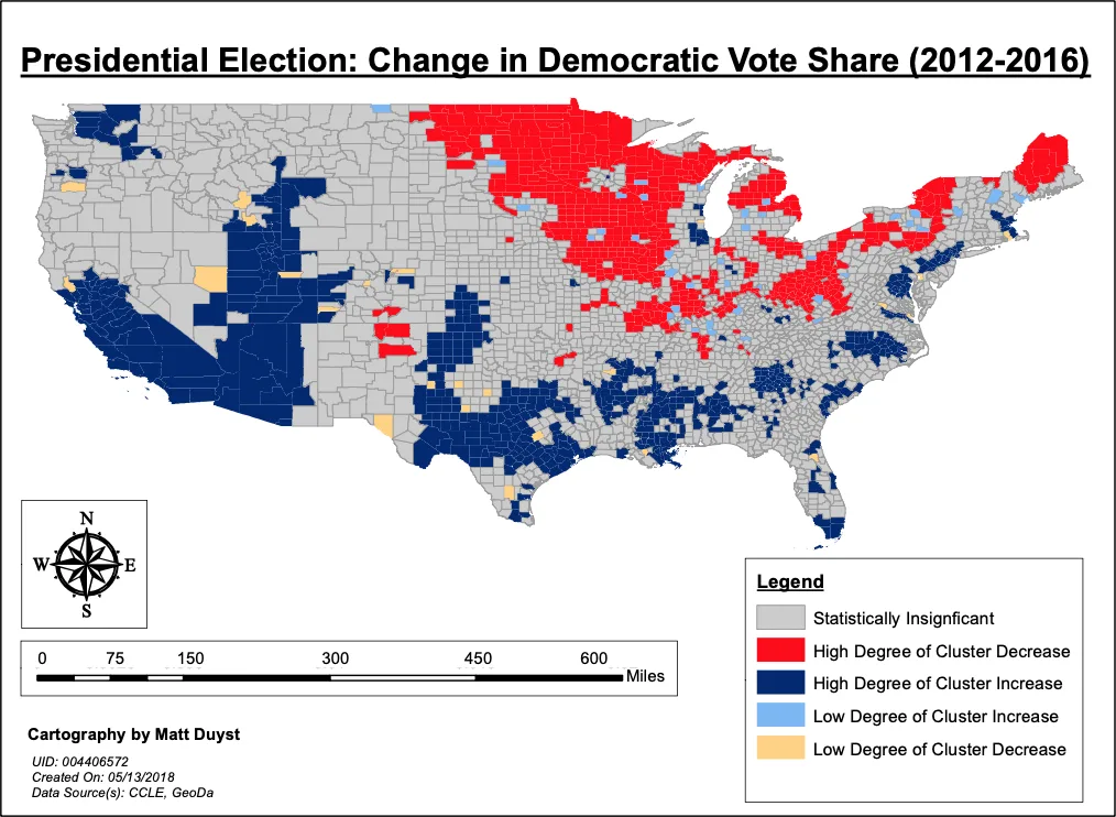 The Spatial Dynamics of Presidential Elections: An Autocorrelation Analysis of Voter Behavior in 2012 & 2016, figure 5