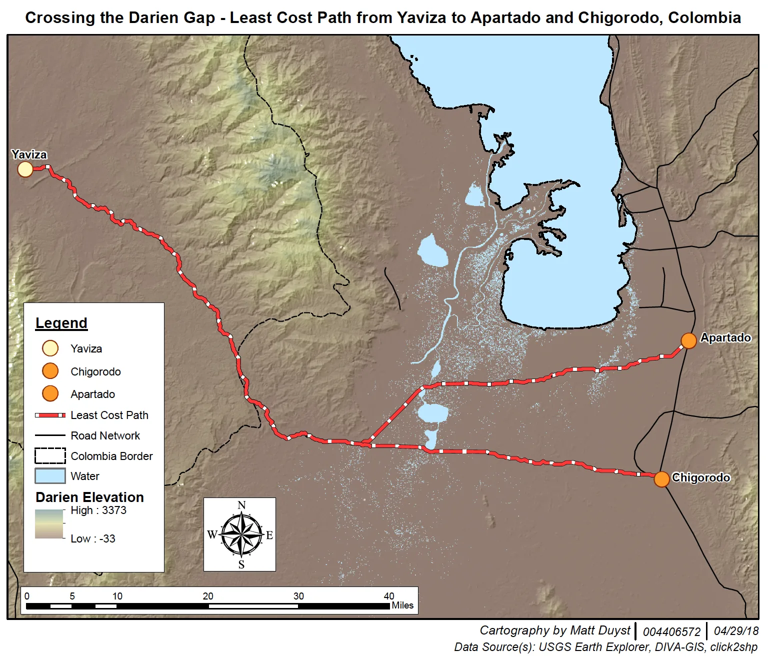Bridging the Darién Gap: A Cost-Distance Analysis of Yaviza to Chigorodo and Apartado, figure 2