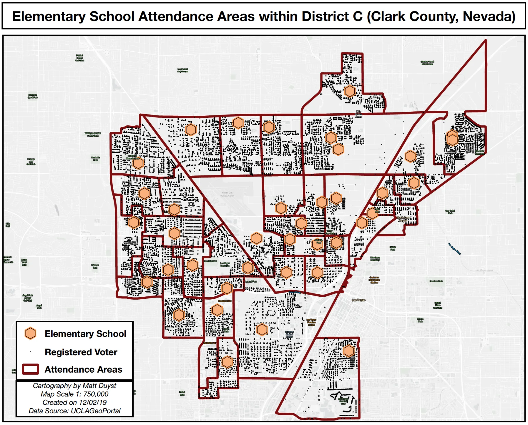 Elementary School Attendance & Number of Registered Voters Per School District: Minimizing Classroom Sizes Clark County, NV, figure 1