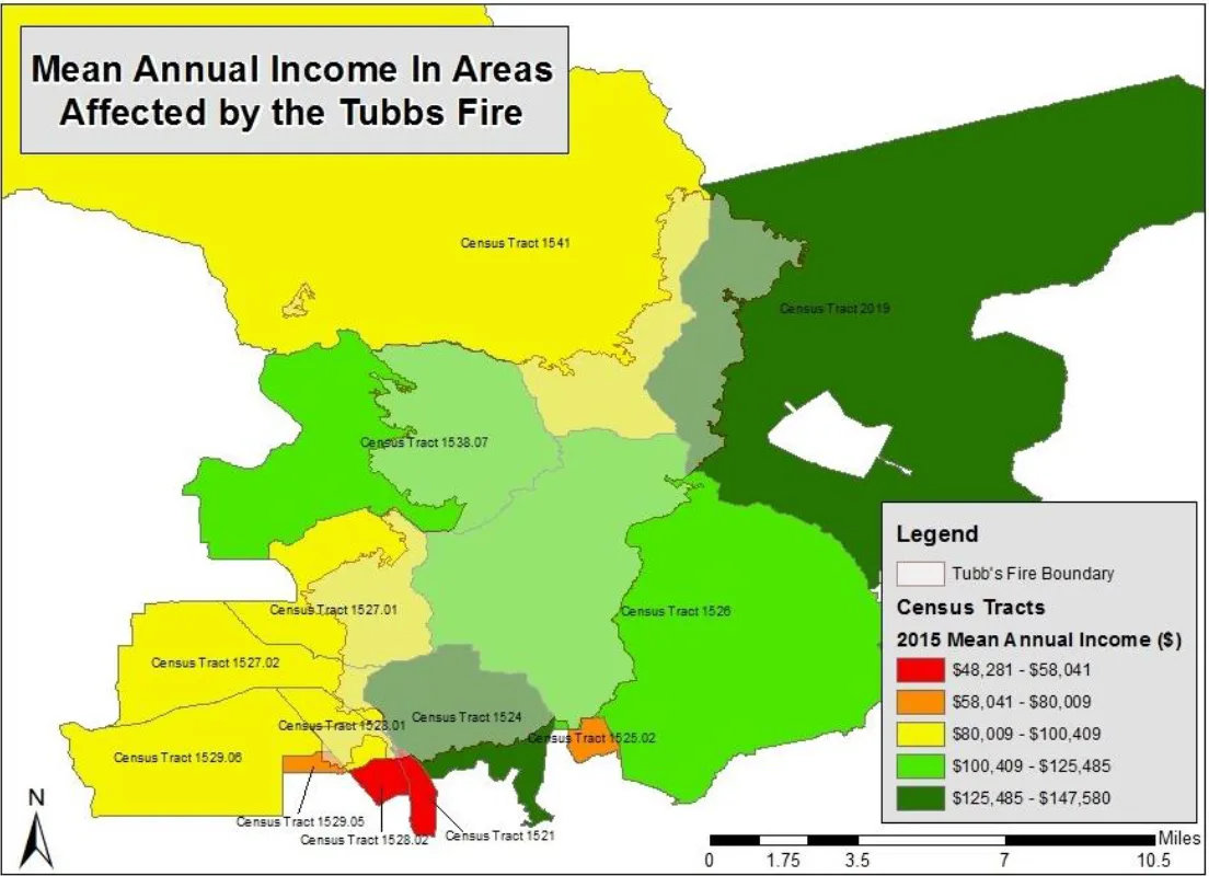 California's Most Destructive Wildfire: Mapping The Tubbs Fire (2017), figure 7