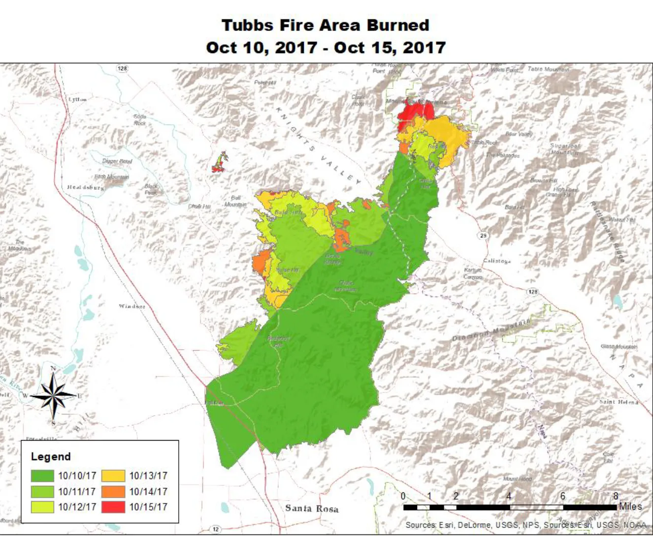 California's Most Destructive Wildfire: Mapping The Tubbs Fire (2017), figure 3